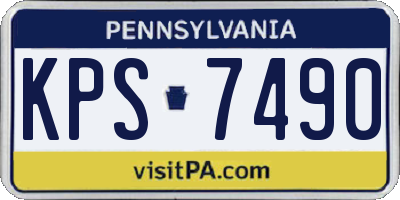 PA license plate KPS7490