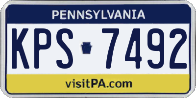 PA license plate KPS7492
