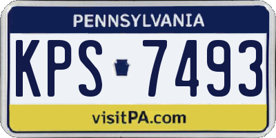 PA license plate KPS7493