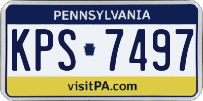PA license plate KPS7497