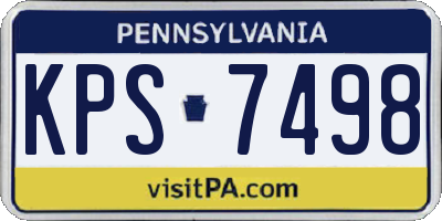 PA license plate KPS7498