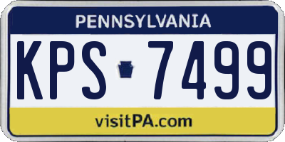 PA license plate KPS7499