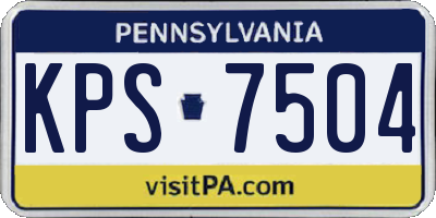 PA license plate KPS7504