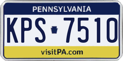 PA license plate KPS7510