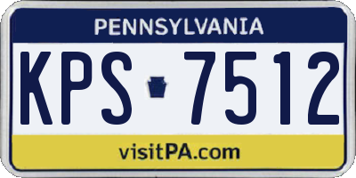 PA license plate KPS7512
