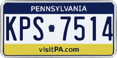 PA license plate KPS7514