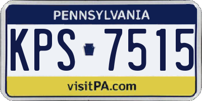 PA license plate KPS7515
