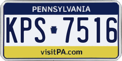 PA license plate KPS7516