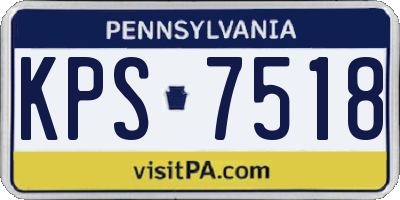 PA license plate KPS7518