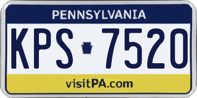 PA license plate KPS7520