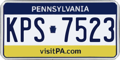 PA license plate KPS7523