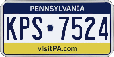 PA license plate KPS7524