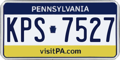 PA license plate KPS7527
