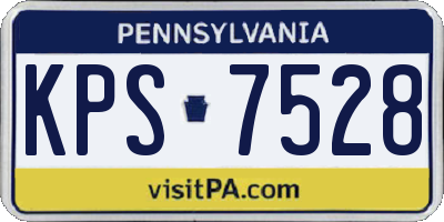 PA license plate KPS7528