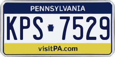PA license plate KPS7529