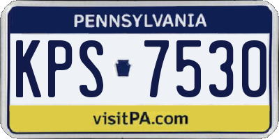 PA license plate KPS7530
