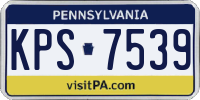 PA license plate KPS7539