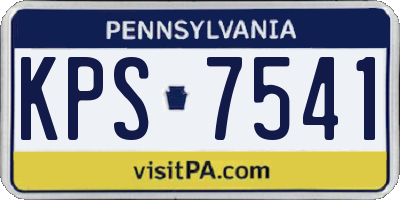 PA license plate KPS7541
