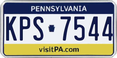 PA license plate KPS7544