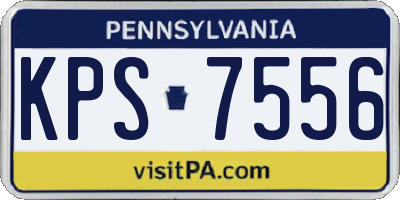 PA license plate KPS7556