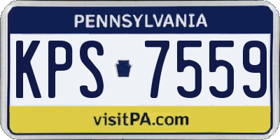 PA license plate KPS7559