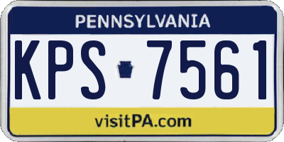 PA license plate KPS7561