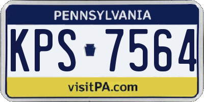 PA license plate KPS7564