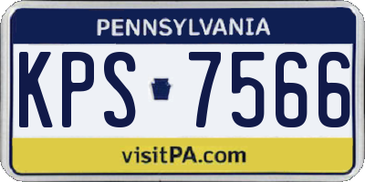 PA license plate KPS7566