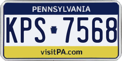 PA license plate KPS7568