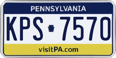 PA license plate KPS7570