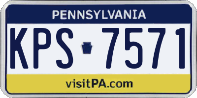 PA license plate KPS7571