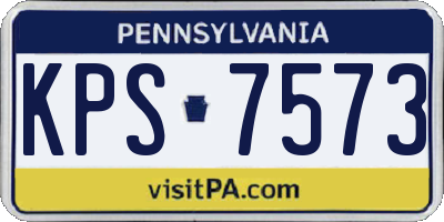 PA license plate KPS7573