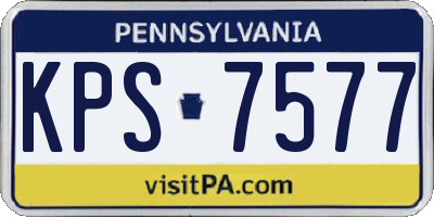 PA license plate KPS7577