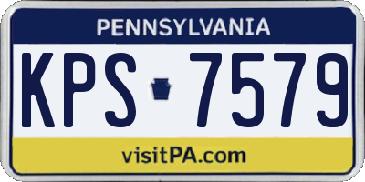 PA license plate KPS7579