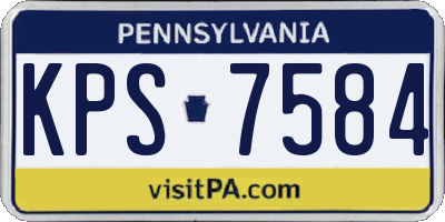 PA license plate KPS7584