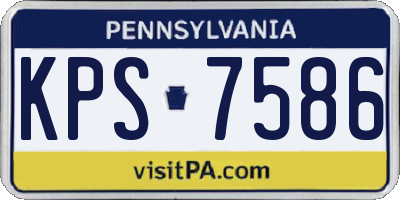 PA license plate KPS7586