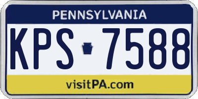PA license plate KPS7588