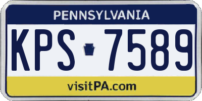 PA license plate KPS7589