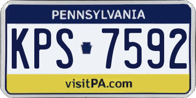 PA license plate KPS7592