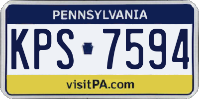 PA license plate KPS7594