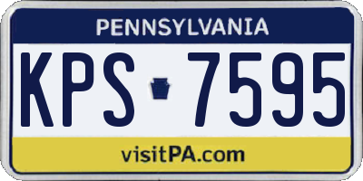 PA license plate KPS7595