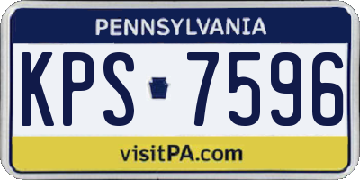 PA license plate KPS7596