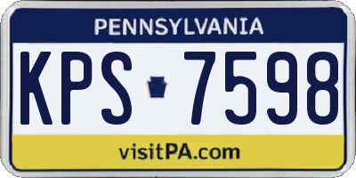 PA license plate KPS7598
