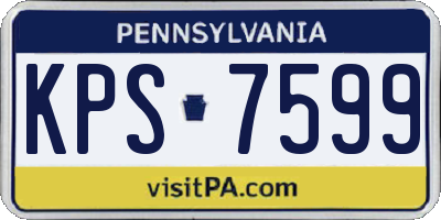 PA license plate KPS7599