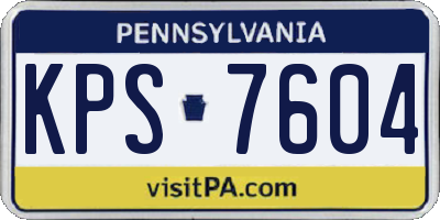 PA license plate KPS7604