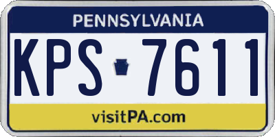 PA license plate KPS7611