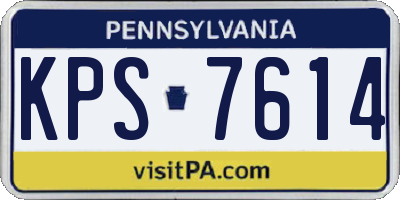 PA license plate KPS7614