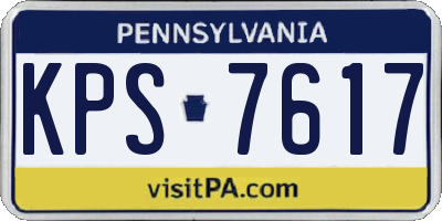 PA license plate KPS7617