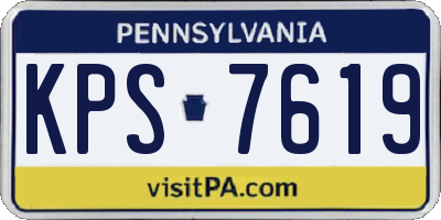 PA license plate KPS7619