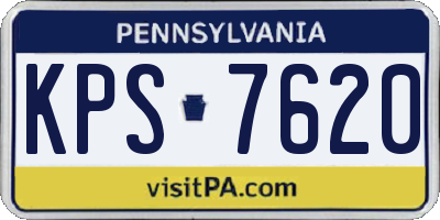 PA license plate KPS7620
